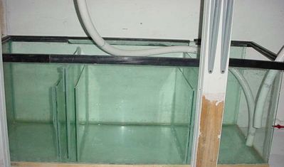 Sump in place under the tank

