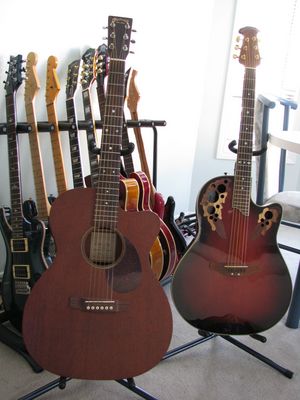 Acoustics
Martin OMC15-E and Ovation Celebrity Deluxe
